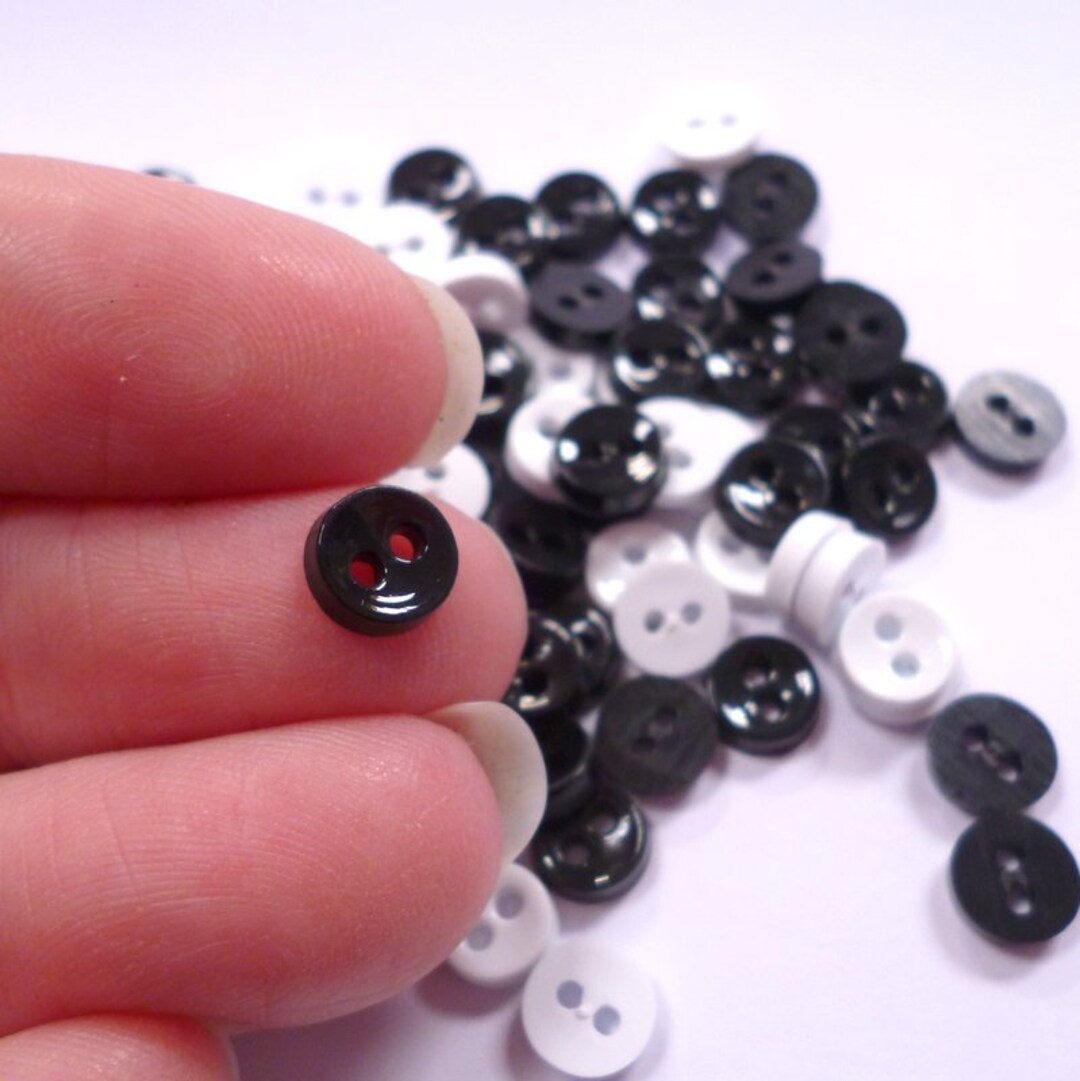 Monochrome - Extremely Tiny Buttons in a Pack - Etsy