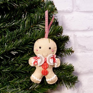 DIY kit Mr Gingerbread (Scandi) Christmas Decoration Kit with pre cut pieces
