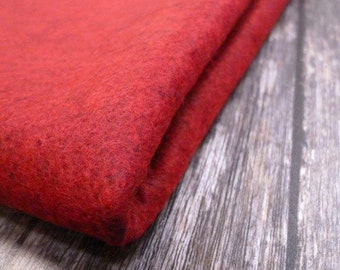 Red Acrylic Heathered Felt : 45cm x 100cm