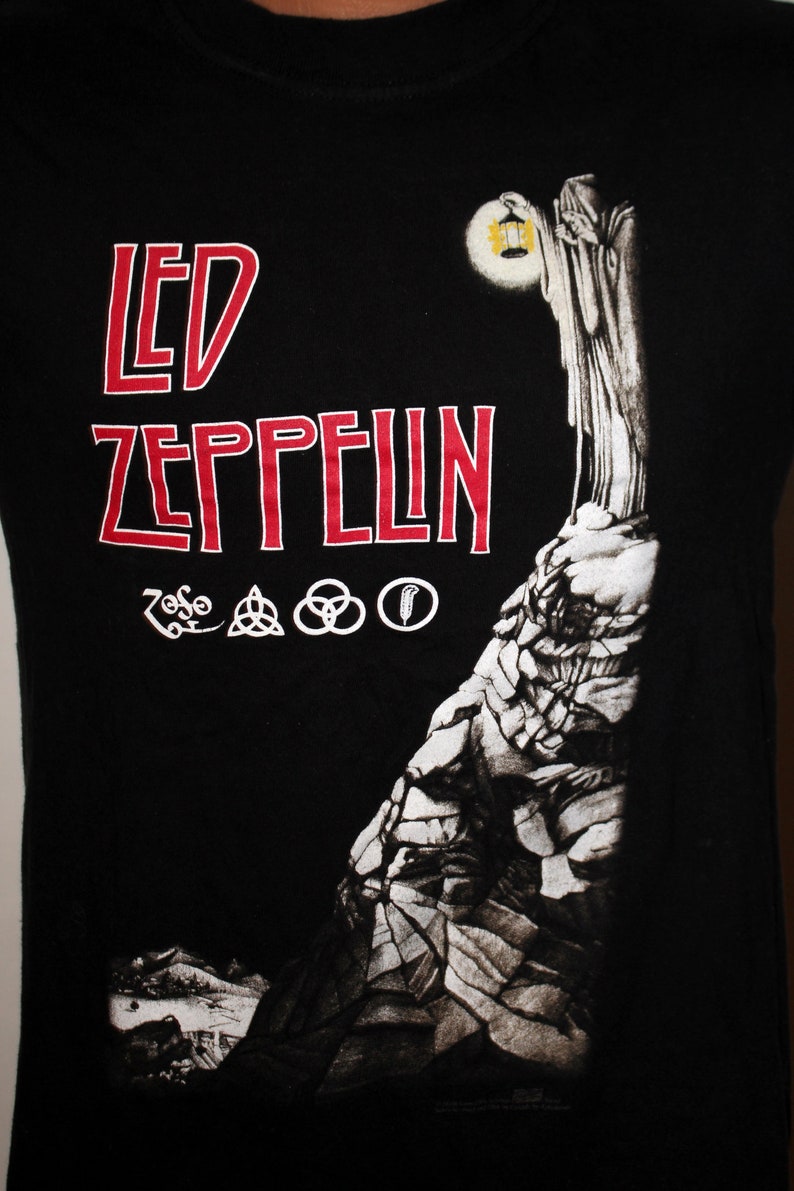 Led Zeppelin Stairway To Heaven Hermit T-Shirt - Official Band Tee, Men's Black, Soft Cotton, Unisex Sizing - View #2