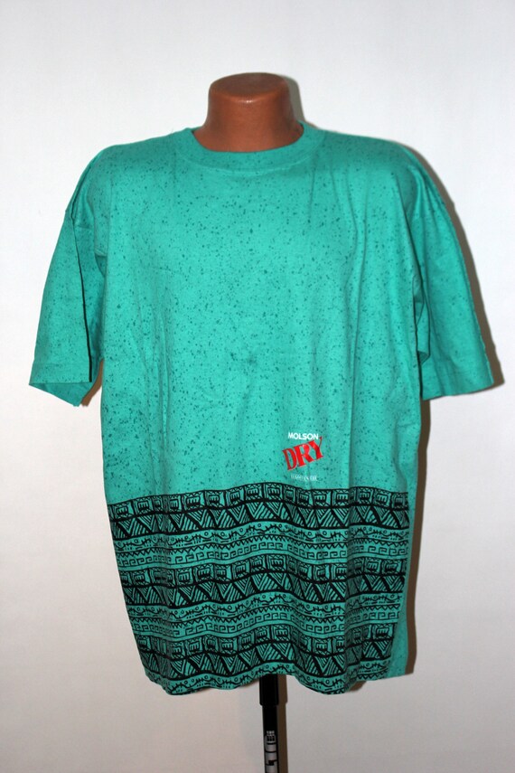 Molson Dry All Over Teal Speckled Southwestern De… - image 3