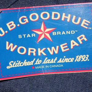 JB Goodhue DEADSTOCK Union Made Blue Denim Jean Work Jacket Size 44 / Large Vintage 1970s image 7