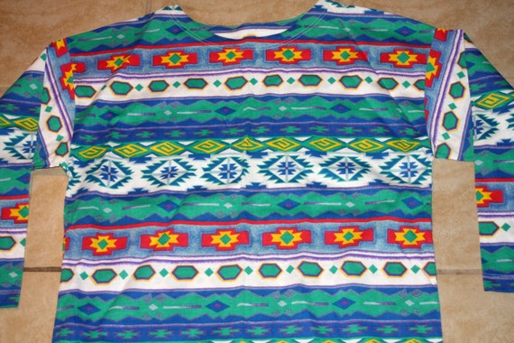 Aztec Style Bright All Over Print DEADSTOCK New S… - image 5