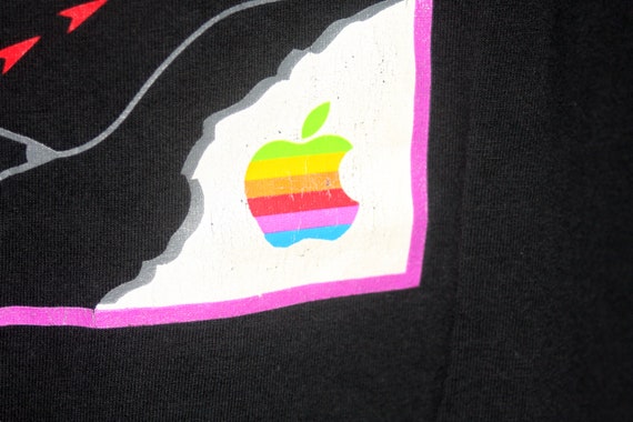 Apple Computers Learning Curve Black XL T-shirt V… - image 4