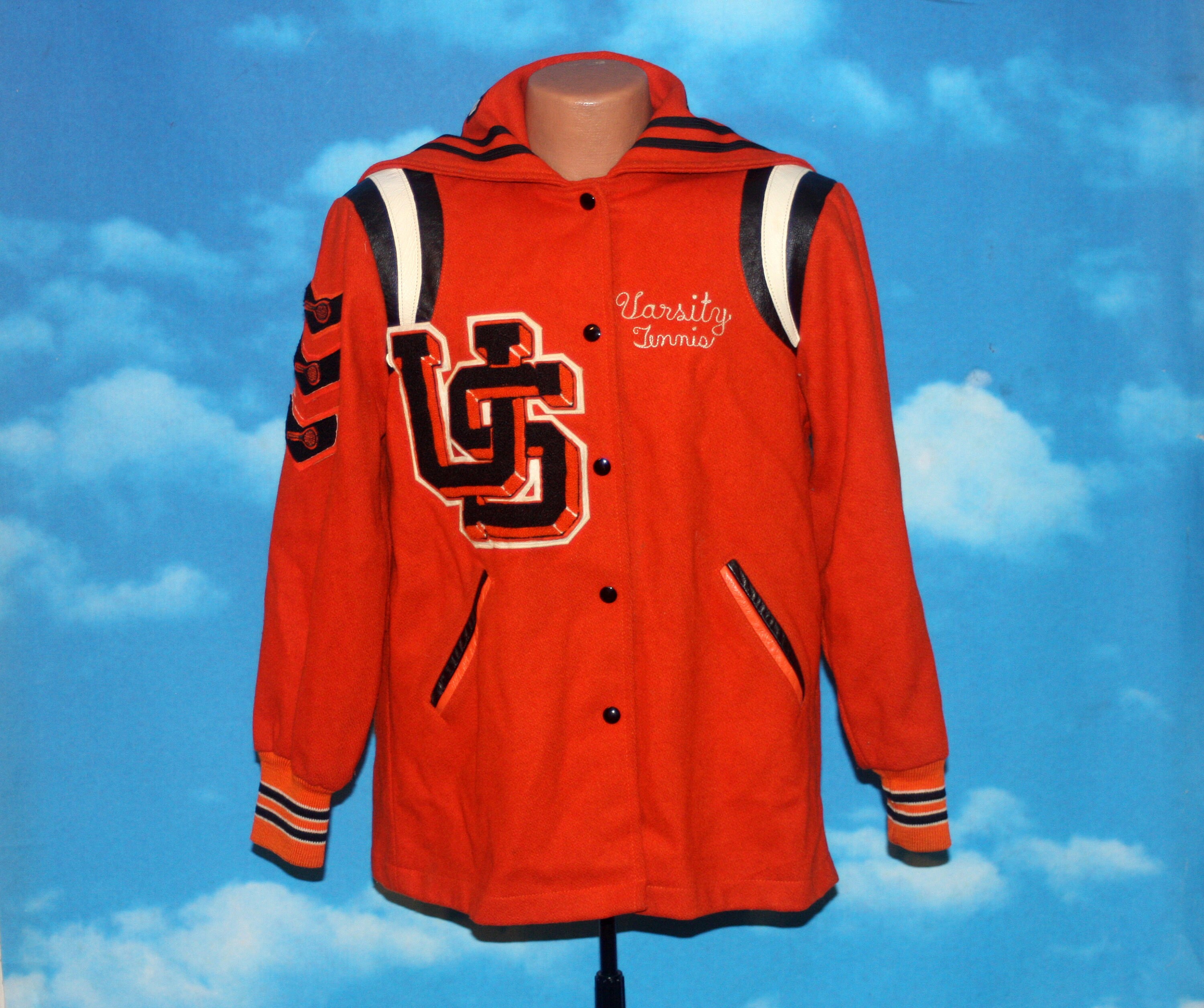 Upper Sandusky High Rams Varsity Tennis Orange Black Hooded