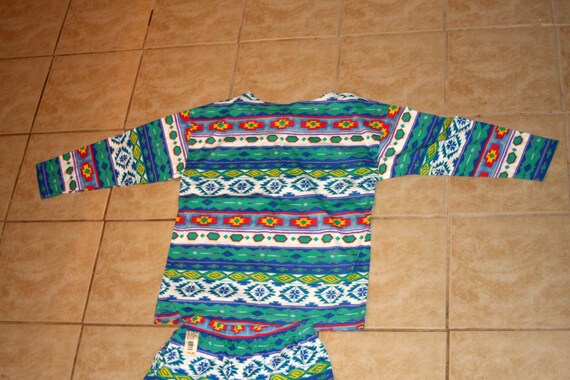 Aztec Style Bright All Over Print DEADSTOCK New S… - image 7