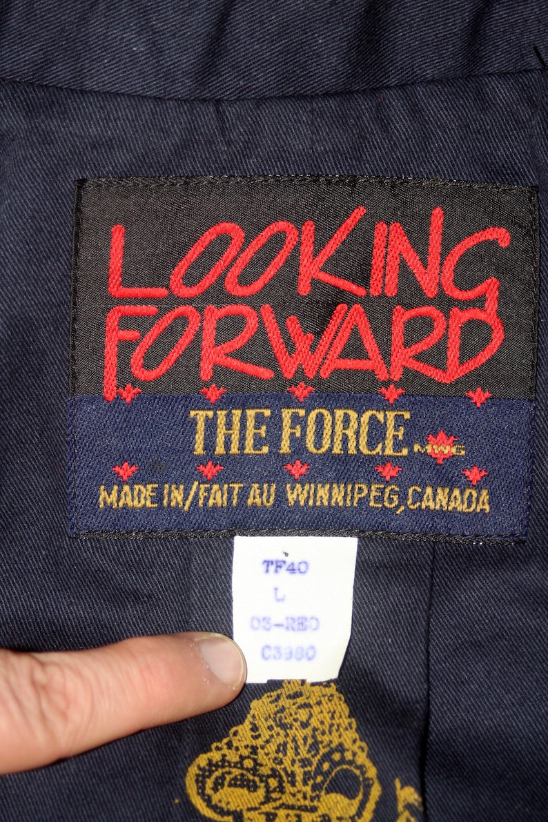Looking Forward The Force RCMP Style North West Mounted Police Large Red Jacket Vintage 1980s
