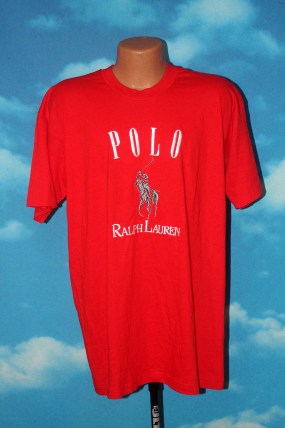 Polo Ralph Lauren Embroidered Bootleg XL Red Tshi… - image 2