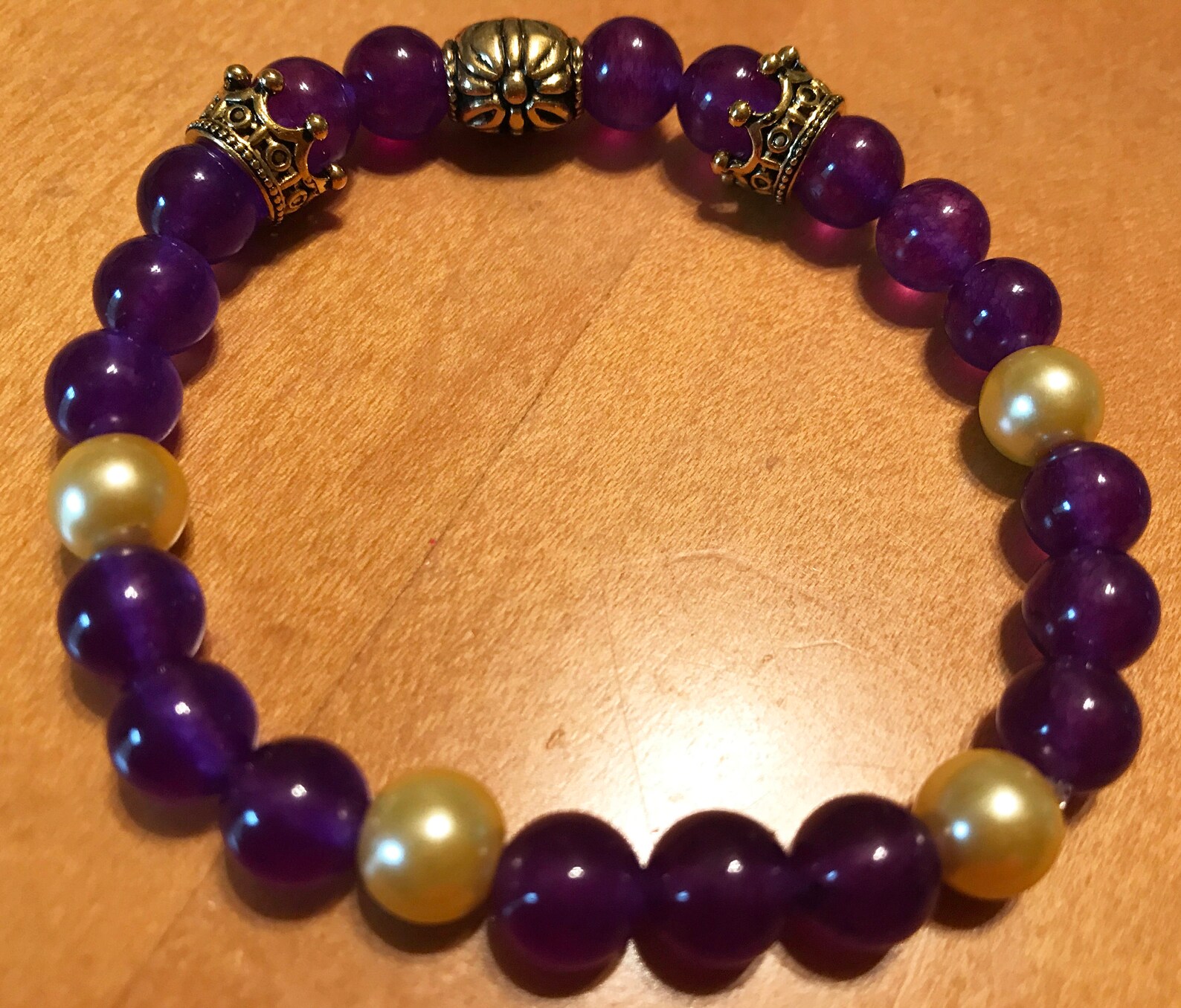 Purple Mens Bracelet Gold Bracelet Purple Bracelet Purple Etsy