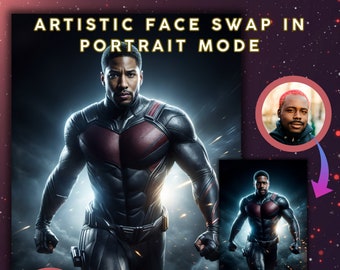 Custom Superhero Portraits, Photorealistic Digital Art Inspired by Movies, Unique Personalized Gifts for Men, masculine AI Enhanced,