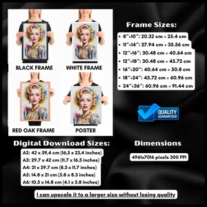 Dimensions and Sizes of a Personalized Artistic Portrait with Unique Face Swap Design, Elegant Custom Portrait with Artistic Face Swap Design, Beautiful Face Swap