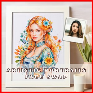 Custom Watercolor Portraits, Vibrant Photorealistic Digital Art, Choose and Personalize with Your Photo, Art Portraits, Your Face in Style