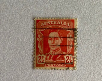 ZELDZAME 1942 King George Vl Australische postzegel