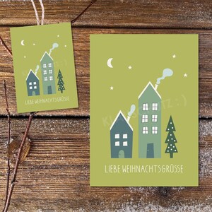 Postcard Christmas Gift Tag Christmas Eve Christmas Tree Christmas Post Christmas Decoration Love Christmas Greetings