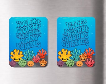 JW Magnets - English/Spanish - Sold in bulk -"Corals"
