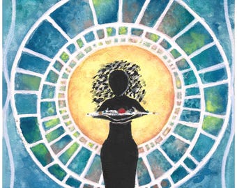 Sola - Music of the Spheres - Original Watercolor