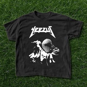 Yeezus Tour Graphic T Shirt, Kanye West Concert Merch, Bold Black and White Rap Tee, Vintage Hip Hop Streetwear for Music Fans Unisex Gift