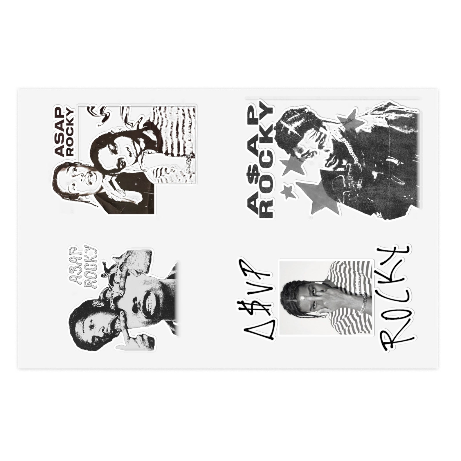 ASAP Rocky Sticker Sheet - 4 Sticker Pack Hip Hop - Etsy