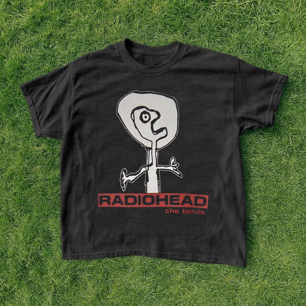 the bends radiohead tシャツ Radiohead The Bends Graphic T Shirts 90s Vintage Punk Hip