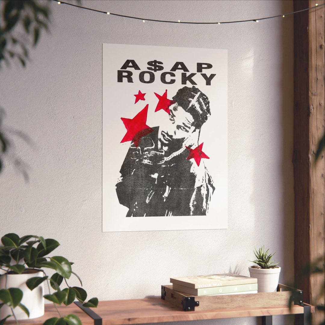 ASAP Rcky Poster, ASAP Graphic Wall Art, Rocky Merch, Rap Poster ...