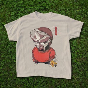 MF DOOM Vintage Cartoon Graphic T-Shirt | Hip Hop Rap Streetwear Tee | Underground Hip Hop Legend Unisex Comfy Gift Mask