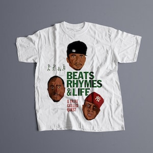 Beats Rhymes and Life - A Tribe Called Quest Rap Merch, Hip-Hop Shirt, Graphic Tee, Unisex, Gift, Concert Tee, Tribe Shirt, Vintage, Rap