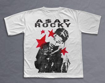 ASAP Rocky T-shirt, asap Graphic Tee, Rocky Merch, Rap Shirt, vintage, unisex gift, Concert T-Shirt, cute comfy cotton,