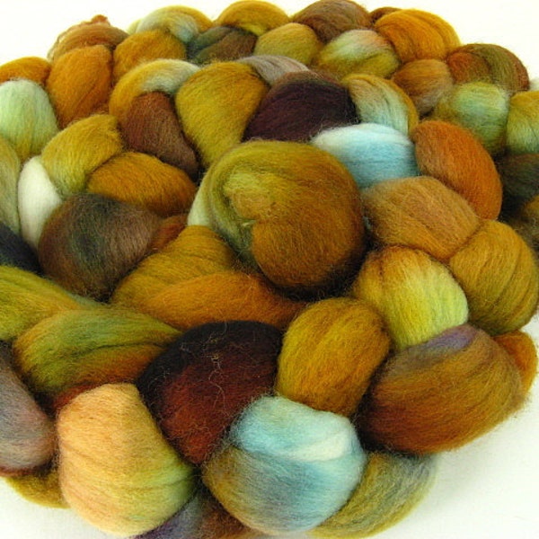 Ambre d'Aqua- 4 oz Merino wool combed top