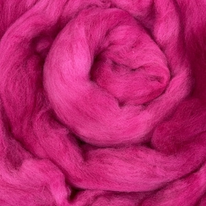 Magenta - 60 g handgefärbter Kammzug aus Schurwolle, Polwarth, BFL, Targhee oder Merino, zum Filzen, Spinnen, Weben