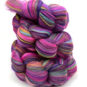 Monique - 4 oz blended combed top, Merino wool, roving, spinning fiber, handspinning, nuno felting, weaving