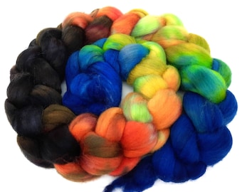 Flex - 4 oz Polwarth wool combed top, roving, spinning fiber, handspinning