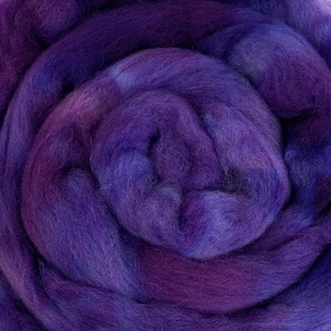 Grape Juice - 2 oz repeatable semisolid wool top, Polwarth, Merino, Targhee, BFL, Falkland, felting, spinning, weaving