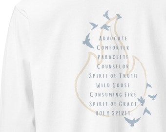 Camiseta de manga larga del Espíritu Santo / Camisa cristiana / Regalos católicos
