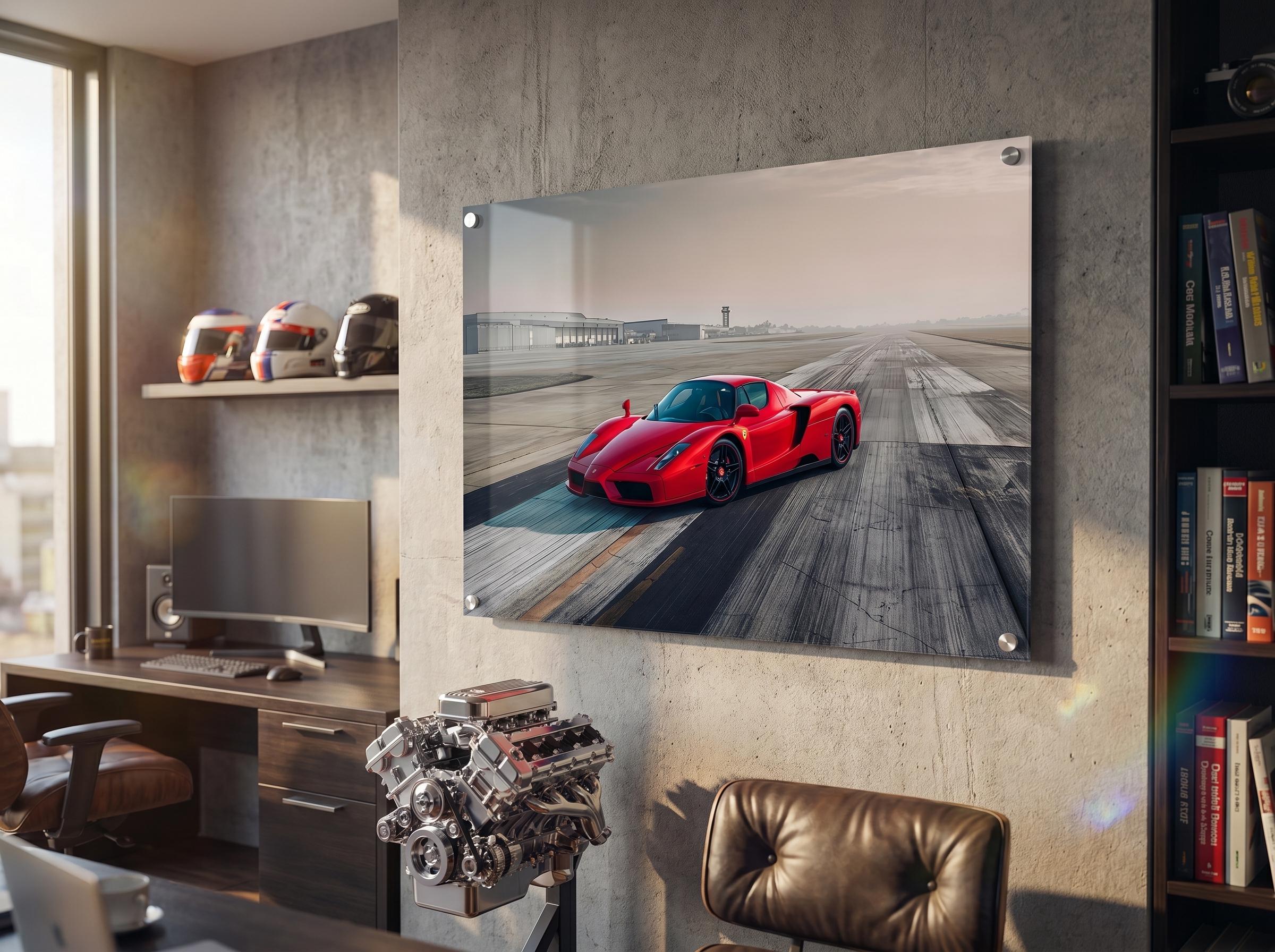 Ferrari Enzo Wall Art | Italian Hypercar Print | Maranello Runway