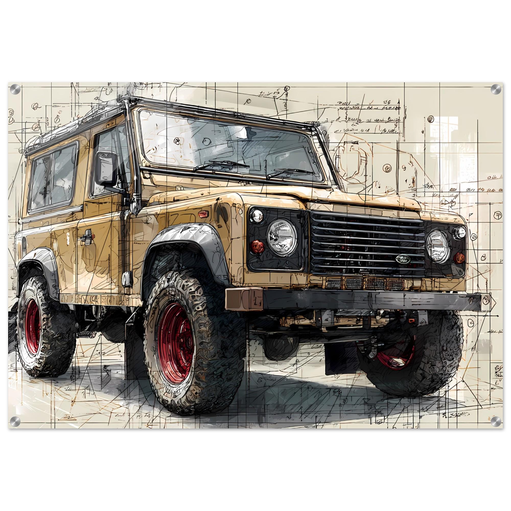 Land Rover Defender Wall Art | Fine Art Print | Modern Home Decor