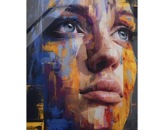 Abstraktes Frauenporträt-Druck-Wand-Kunst | Kunstdruck | Modernes Wohndekor | Wohnzimmer Wandkunst | Einweihungsgeschenk