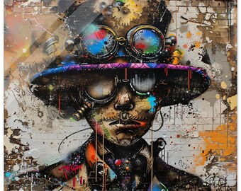 Custom Wall Art | Abstract Art | Acrylic Print Wall Art | Banksy Style Wall Art | Graffiti Style Wall Art | Steampunk Wall Art