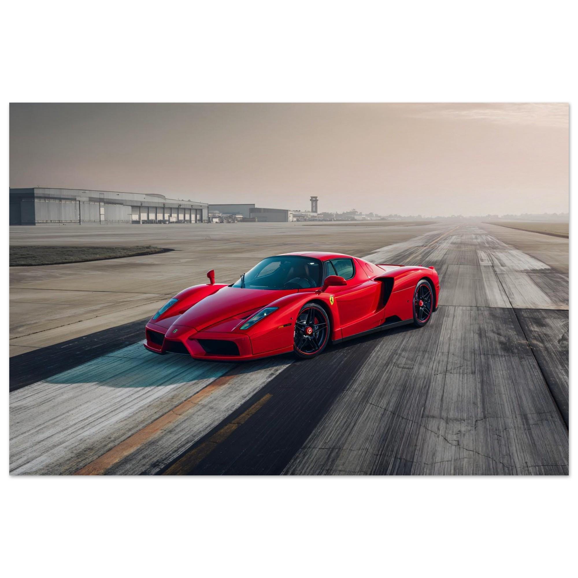 Ferrari Enzo Wall Art | Italian Hypercar Print | Maranello Runway