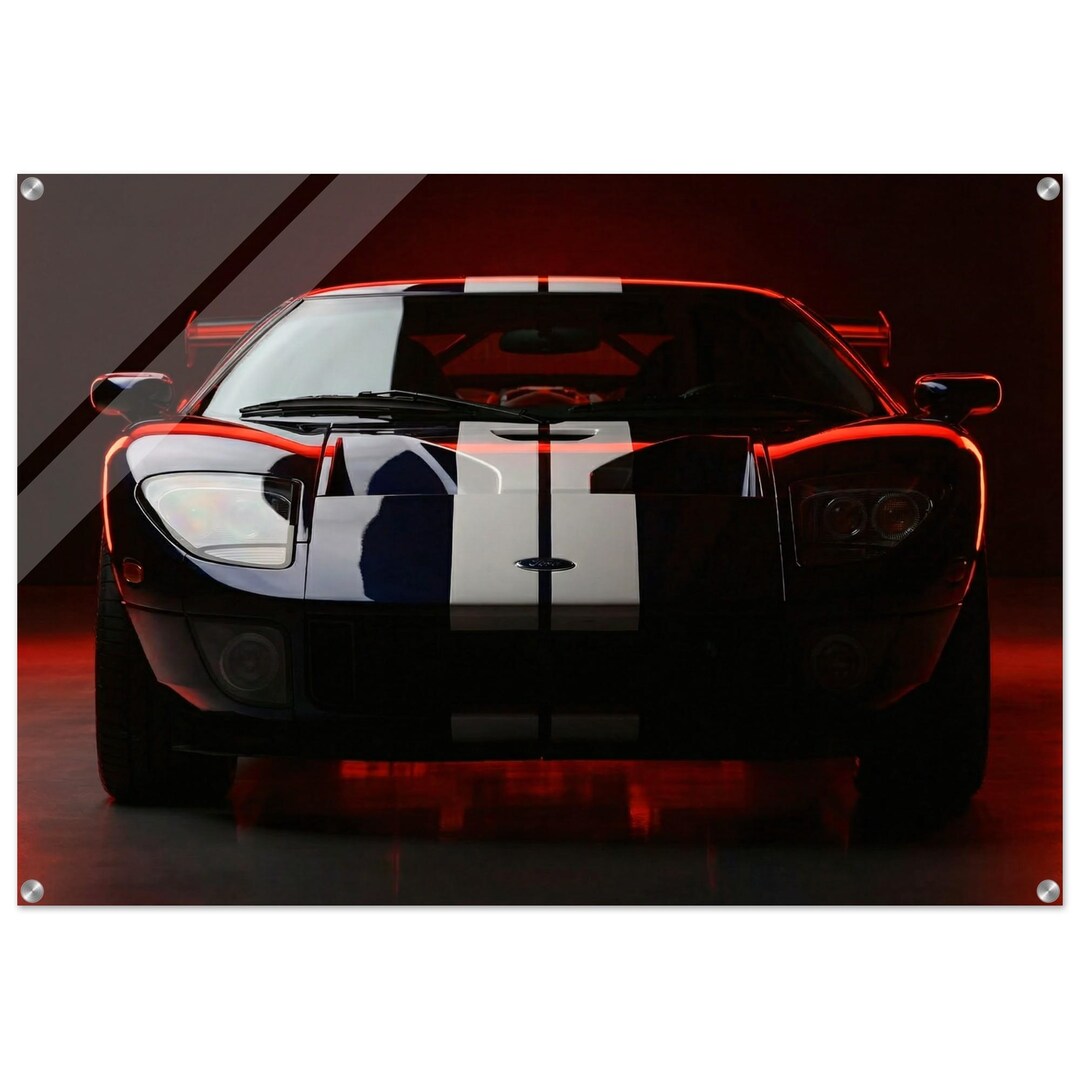 Ford GT Wall Art | GT40 Race Car Print | Le Mans Supercar Poster ...