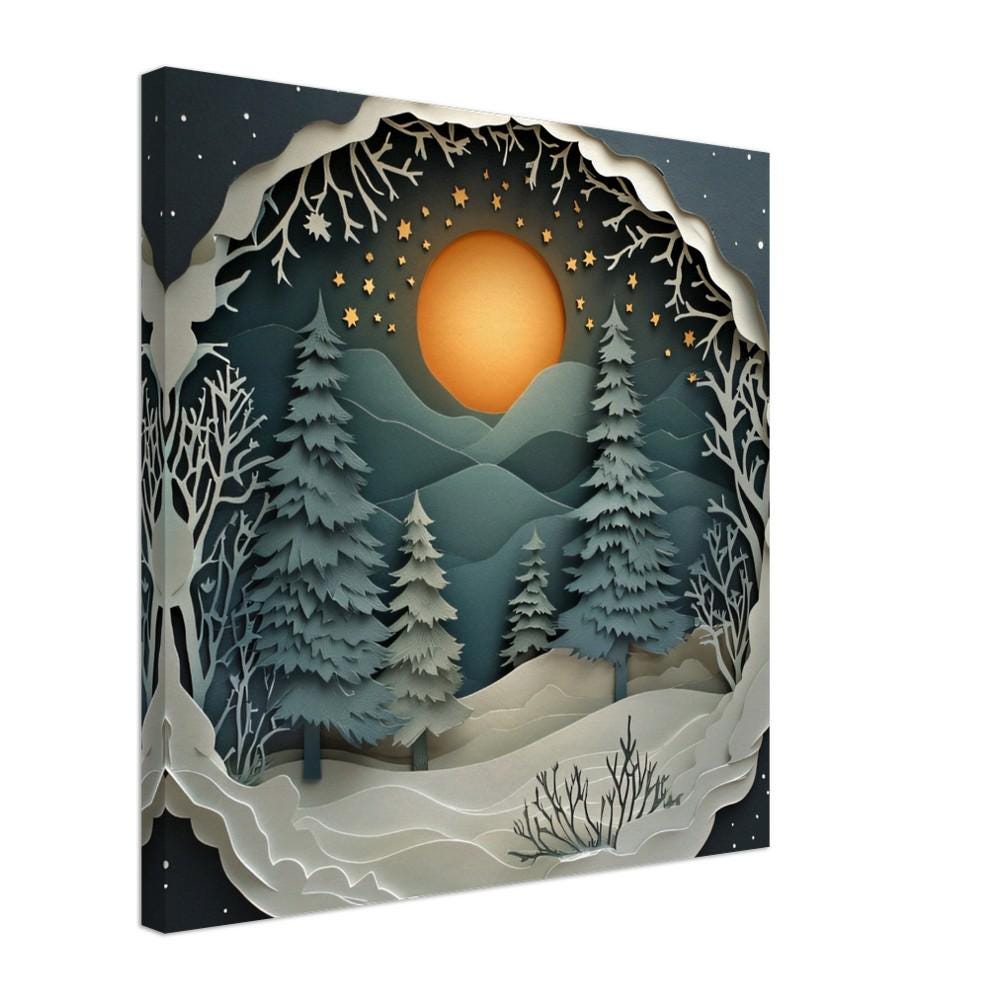 Christmas Art Winter Art Seasonal Art Abstract Art Colorful Art Canvas ...