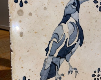 Tuile portugaise peinte à la main, Tuile décorative, Collection d'animaux