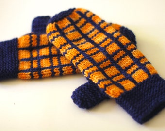 Hand Blankets mittens plaid knitting pattern