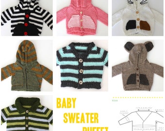 Baby Sweater Buffet Knitting Pattern