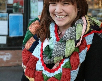 Entrelac Snood Knitting Pattern