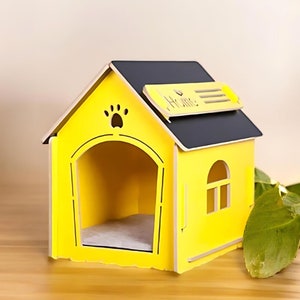 Wood Pet Crate, Wooden Dog Kennel, Bedside Shelter, Pet Cage, Modern Dog House, Kitten Cave, Cozy Cat Bed, Wood Cat Furniture, Puppy Crate