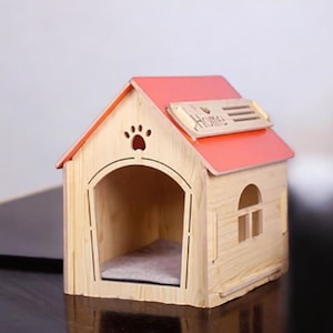 Wood Pet Crate, Wooden Dog Kennel, Bedside Shelter, Pet Cage, Modern Dog House, Kitten Cave, Cozy Cat Bed, Wood Cat Furniture, Puppy Crate