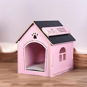 Wood Pet Crate, Wooden Dog Kennel, Bedside Shelter, Pet Cage, Modern Dog House, Kitten Cave, Cozy Cat Bed, Wood Cat Furniture, Puppy Crate