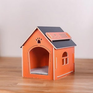 Wood Pet Crate, Wooden Dog Kennel, Bedside Shelter, Pet Cage, Modern Dog House, Kitten Cave, Cozy Cat Bed, Wood Cat Furniture, Puppy Crate