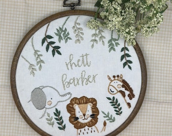 Baby Name Embroidery Hoop DIY KIT