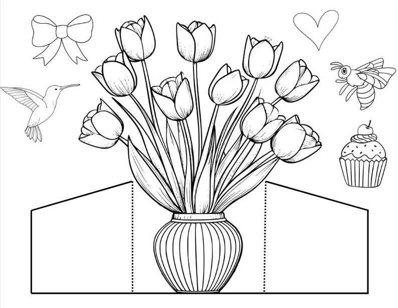 Printable and Foldable Mother #39 s Day Card Etsy Printable and Foldable Mother #39 s Day Card Etsy